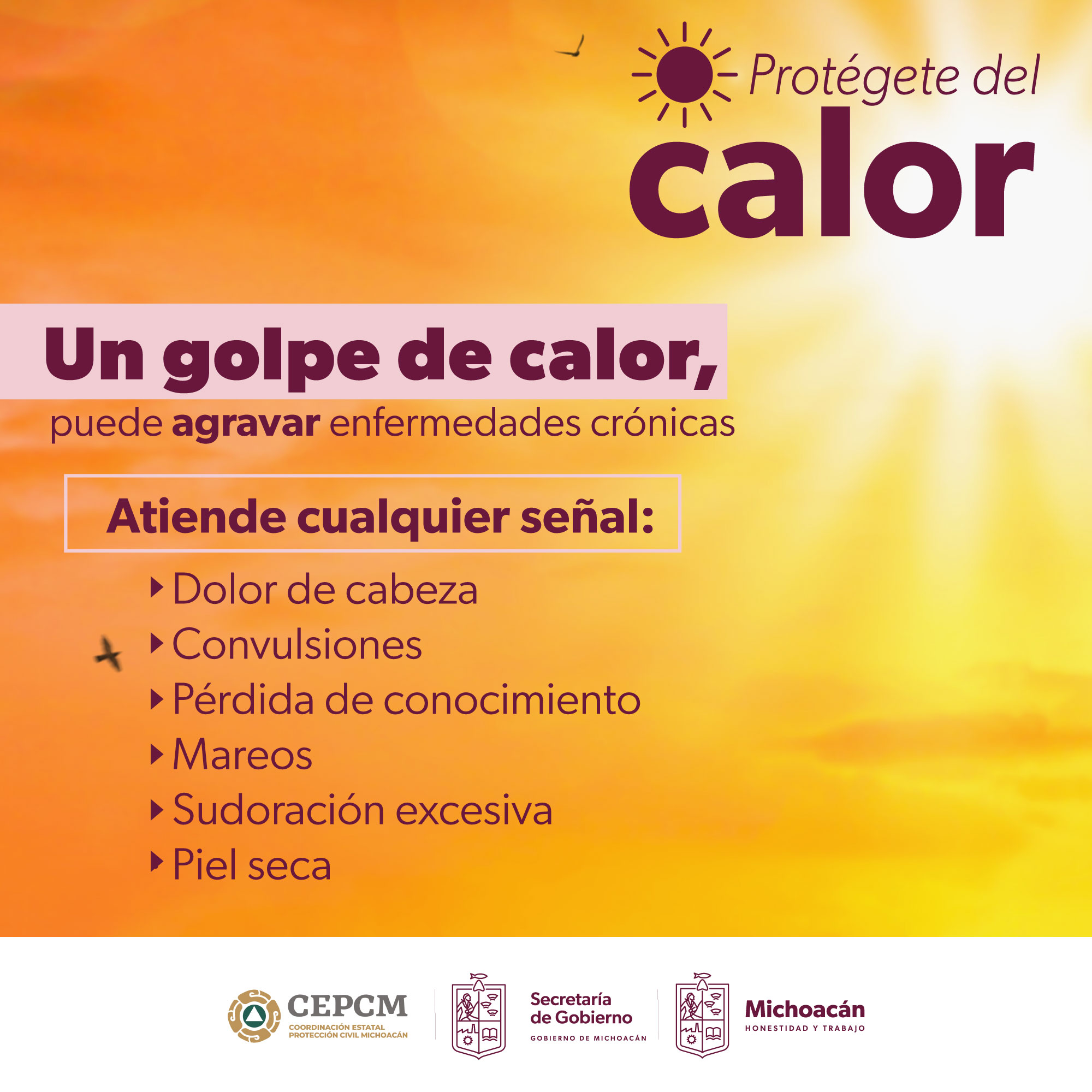 SEGOB | Pide PC Tomar Previsiones Por Tercera Onda De Calor